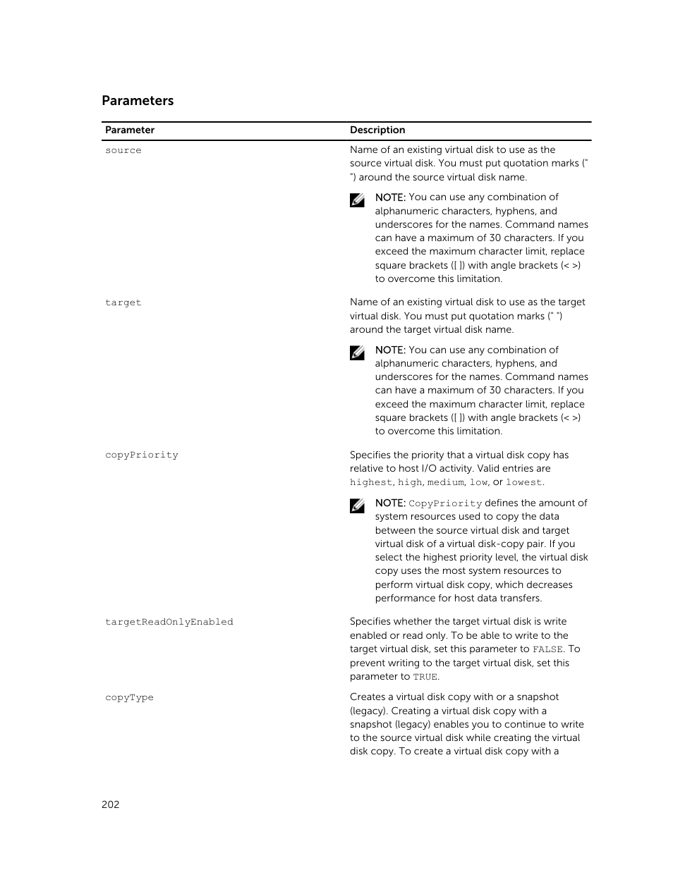 Parameters | Dell PowerVault MD3420 User Manual | Page 202 / 405