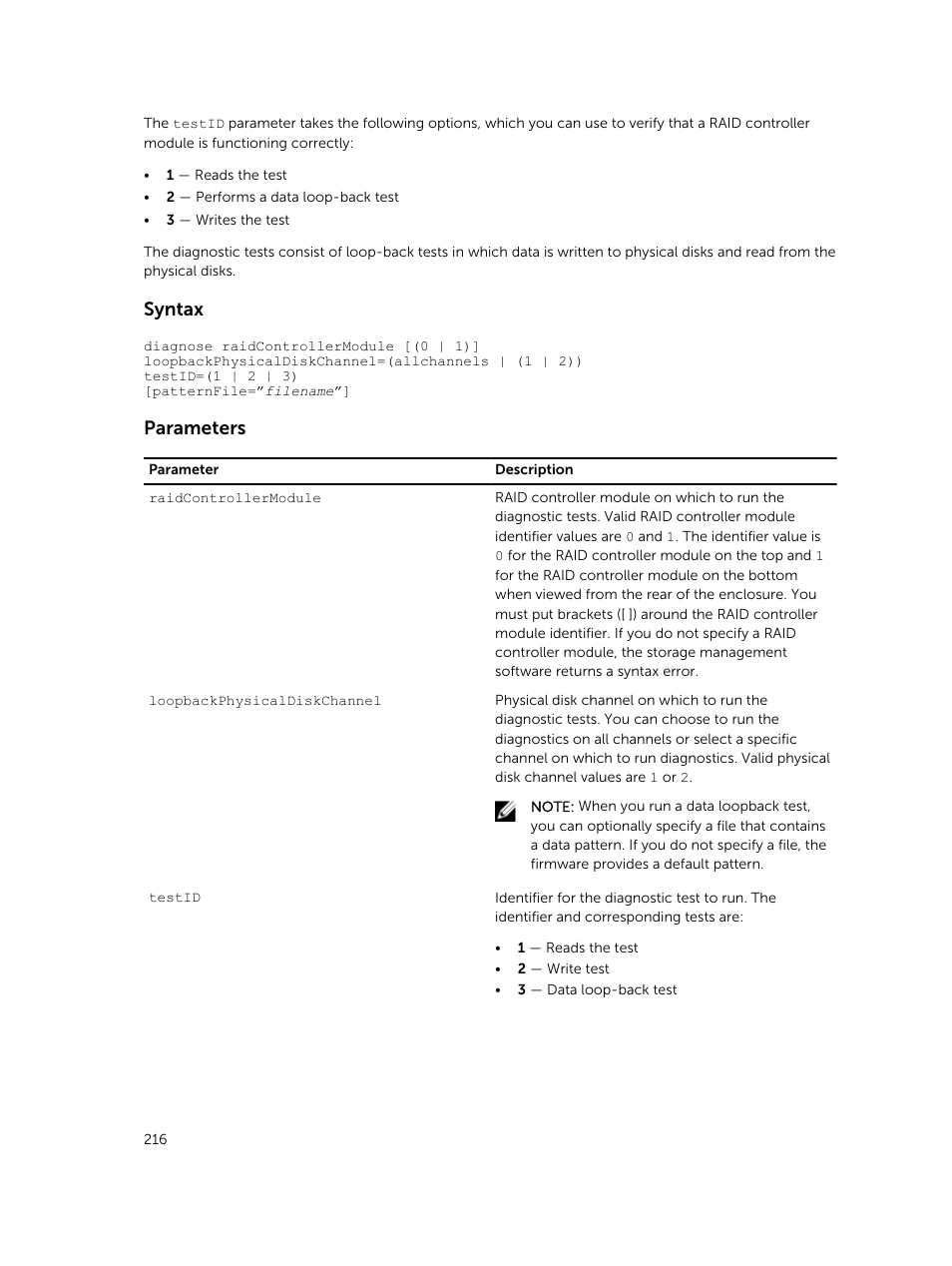 Syntax, Parameters | Dell PowerVault MD3420 User Manual | Page 216 / 405
