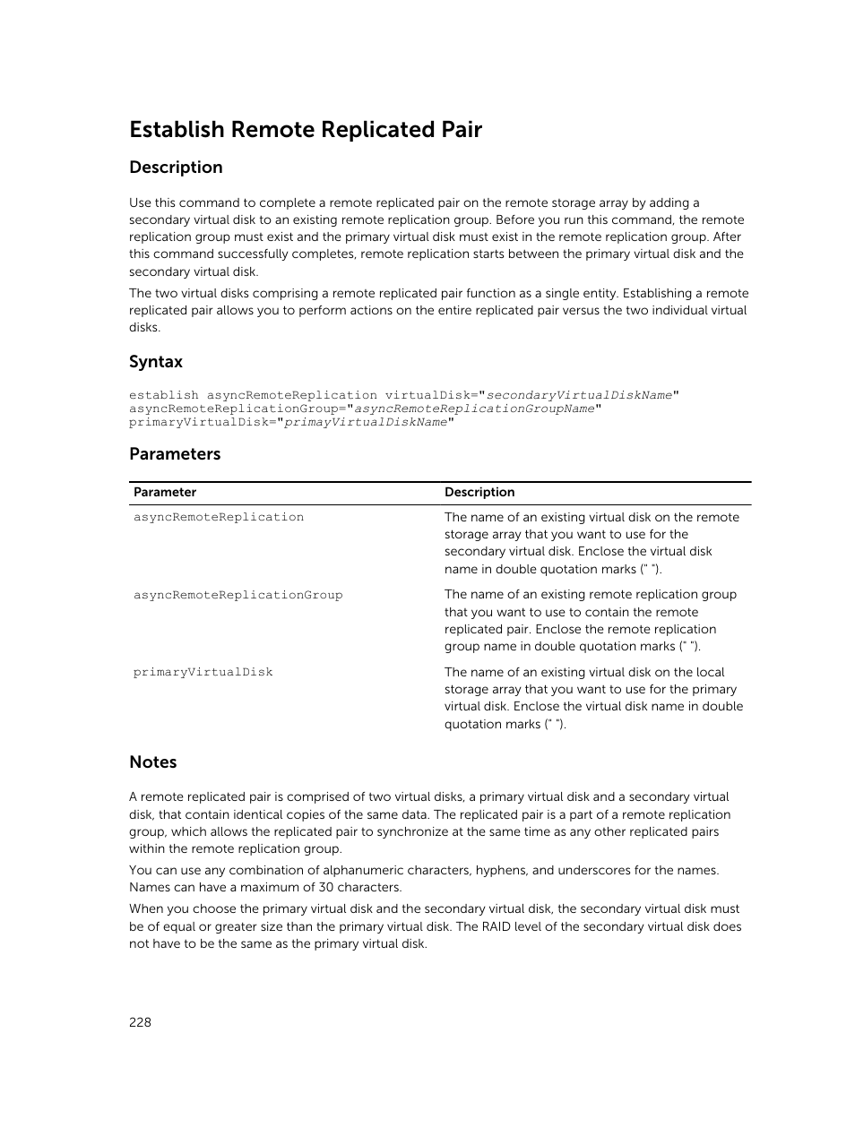 Establish remote replicated pair | Dell PowerVault MD3420 User Manual | Page 228 / 405