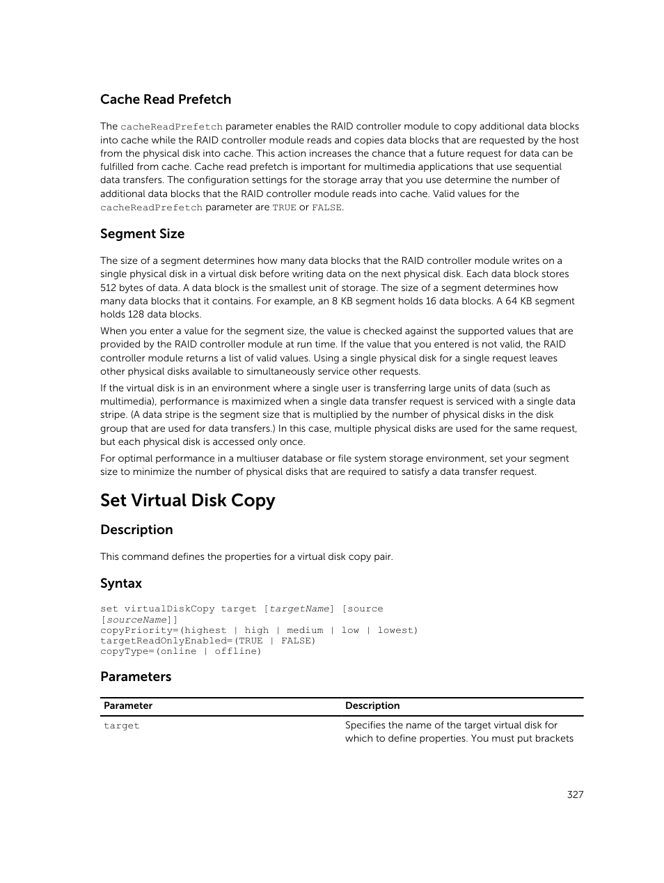 Set virtual disk copy | Dell PowerVault MD3420 User Manual | Page 327 / 405