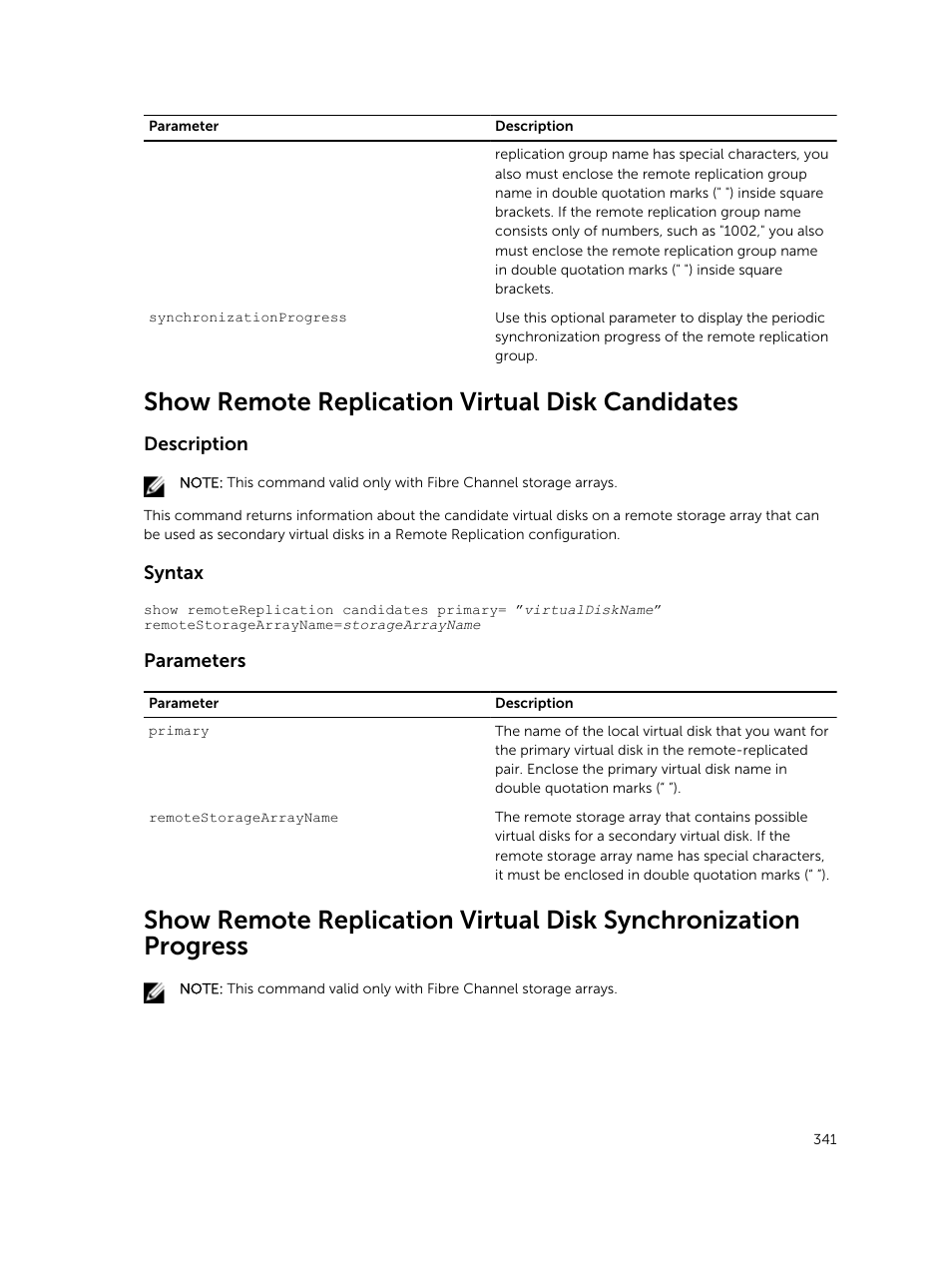 Show remote replication virtual disk candidates | Dell PowerVault MD3420 User Manual | Page 341 / 405