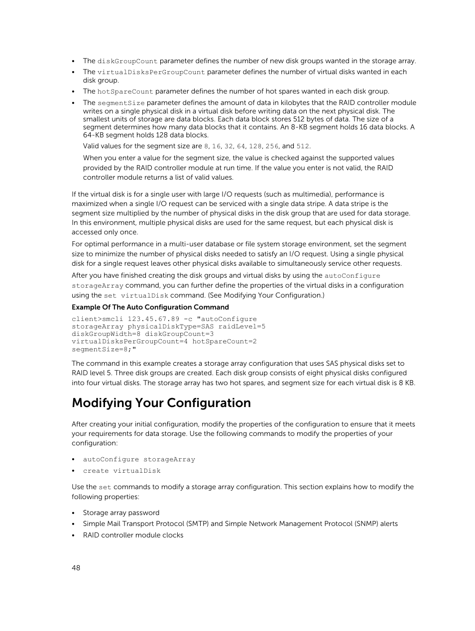 Modifying your configuration | Dell PowerVault MD3420 User Manual | Page 48 / 405