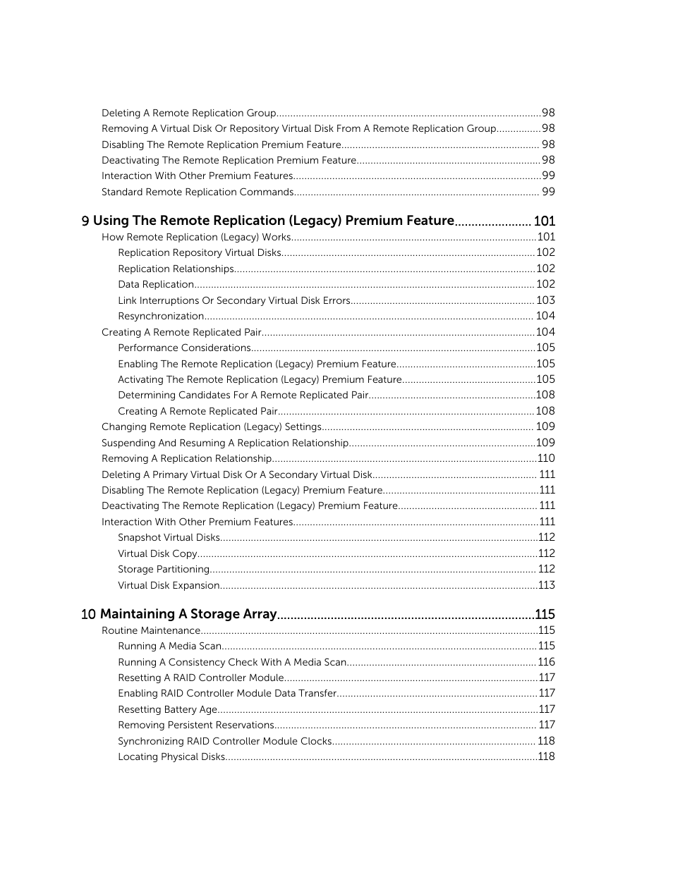 10 maintaining a storage array | Dell PowerVault MD3420 User Manual | Page 6 / 405