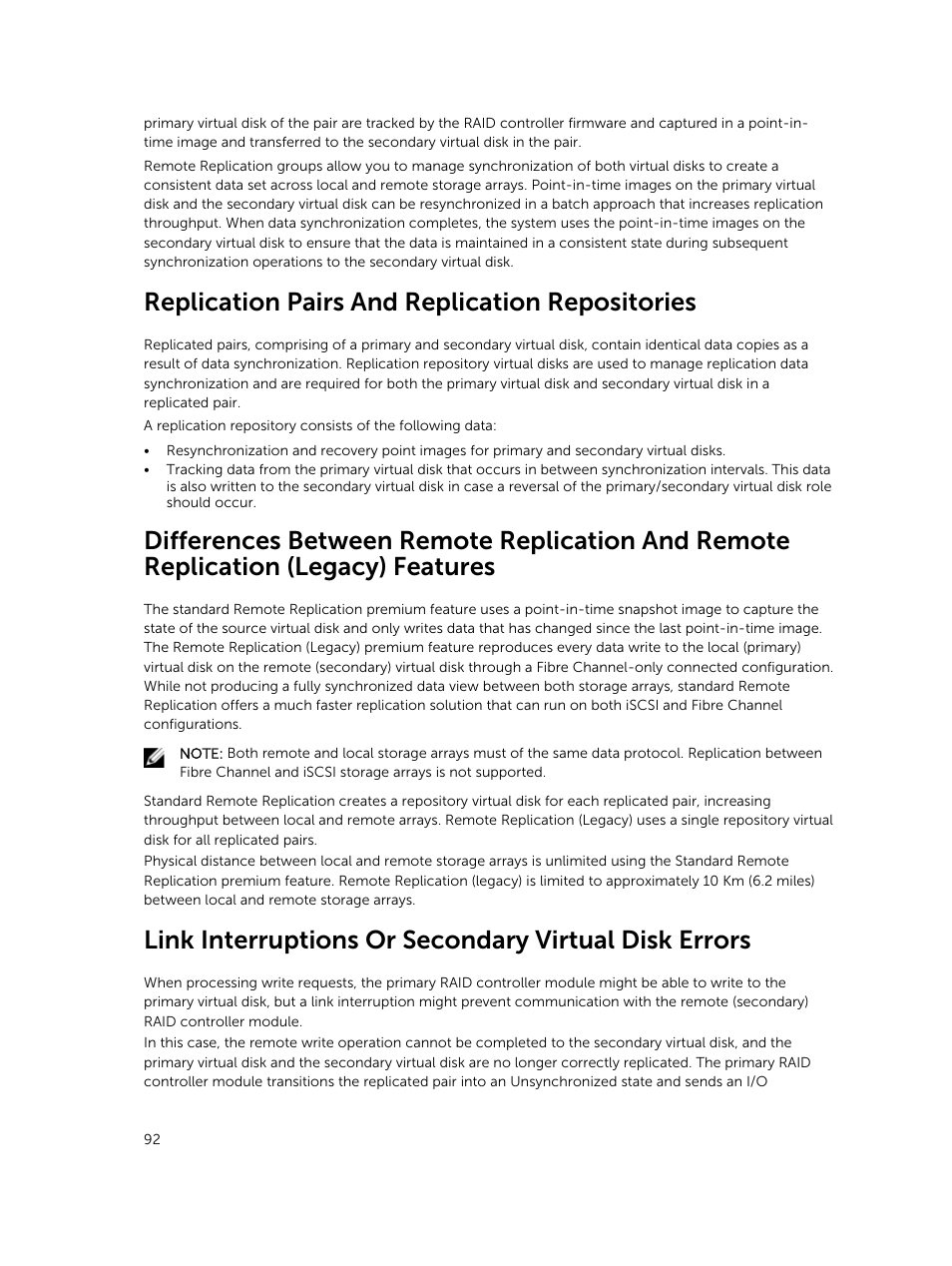 Replication pairs and replication repositories | Dell PowerVault MD3420 User Manual | Page 92 / 405