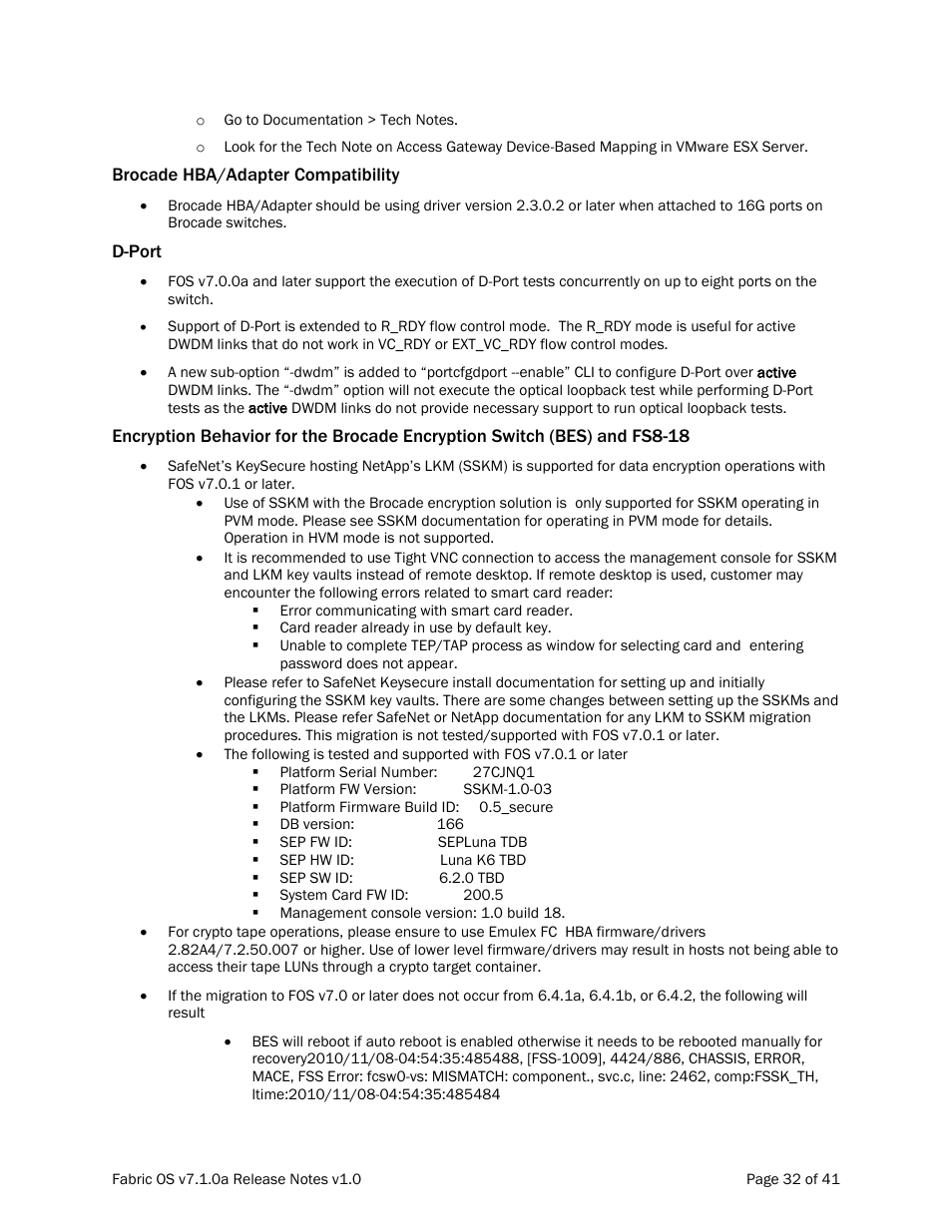 Brocade hba/adapter compatibility, D-port | Dell POWEREDGE M1000E User Manual | Page 32 / 41