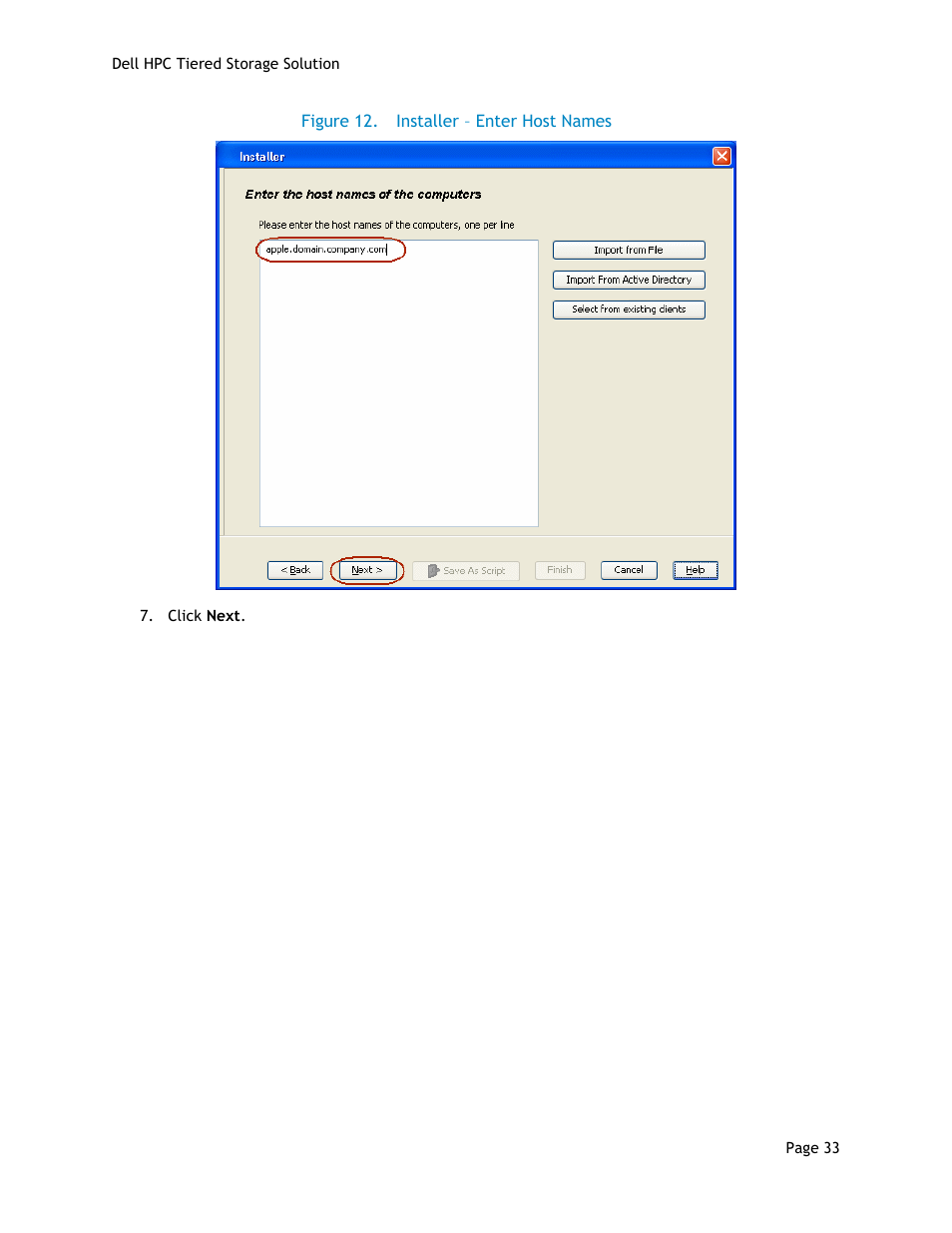 Figure 12, Installer – enter host names | Dell POWEREDGE R710 User Manual | Page 35 / 63