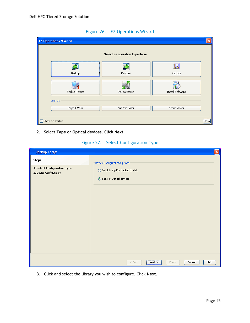 Figure 26, Ez operations wizard, Figure 27 | Select configuration type | Dell POWEREDGE R710 User Manual | Page 47 / 63