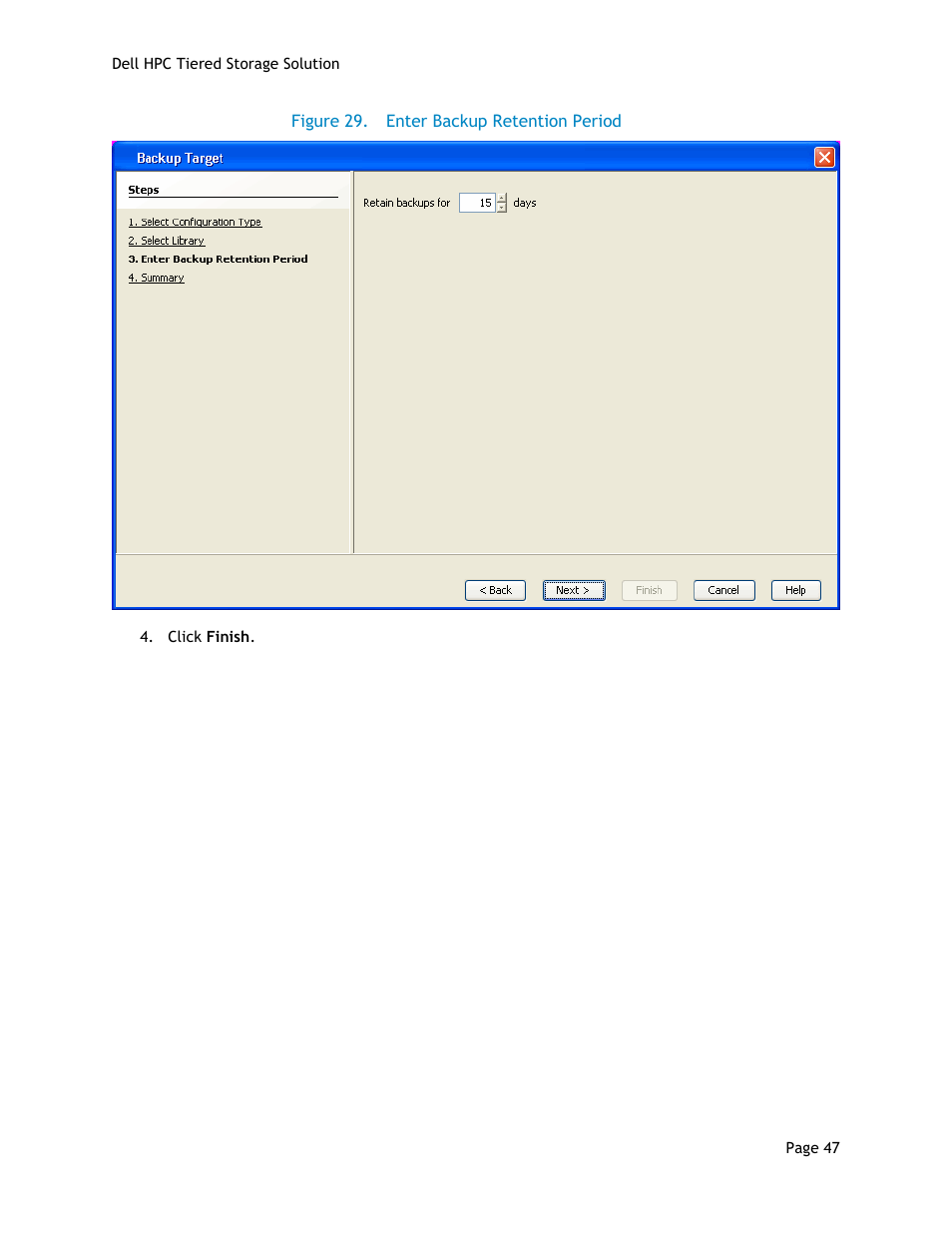 Figure 29, Enter backup retention period | Dell POWEREDGE R710 User Manual | Page 49 / 63