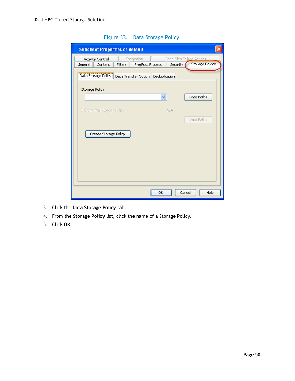 Figure 33, Data storage policy | Dell POWEREDGE R710 User Manual | Page 52 / 63