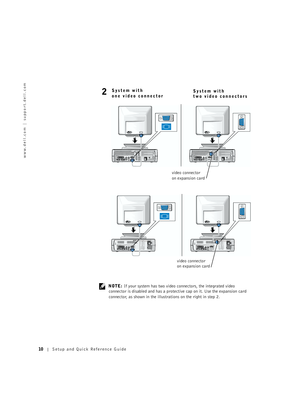 System with, Two video connectors | Dell OptiPlex GX400 User Manual | Page 11 / 27