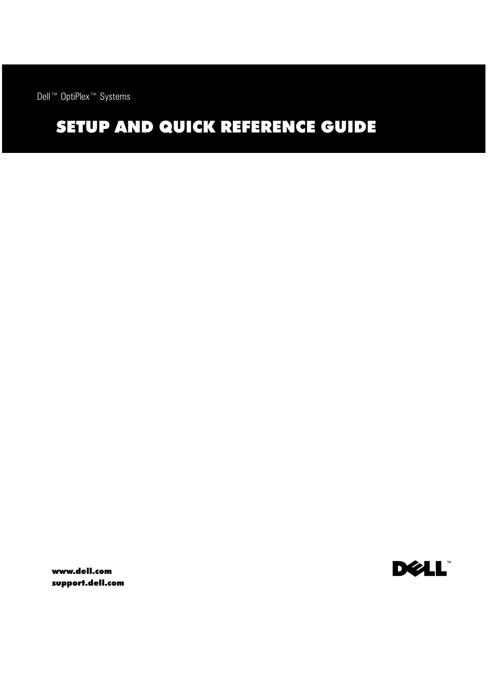 Ik»ll, Setup and quick reference guide | Dell OptiPlex GX400 User Manual | Page 2 / 27