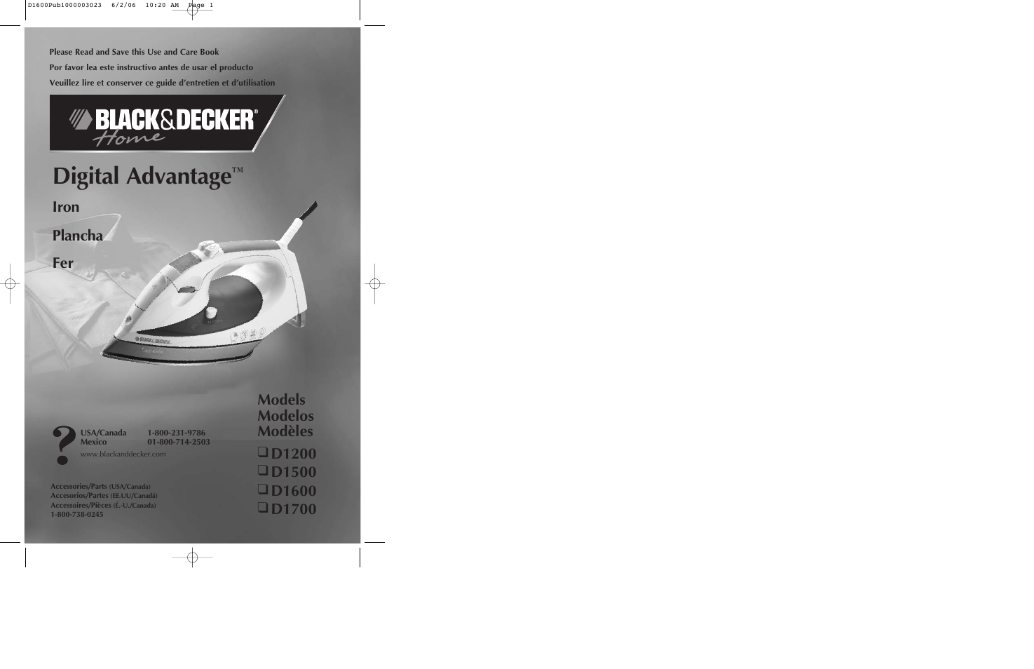 Black & Decker D1200 User Manual | 13 pages