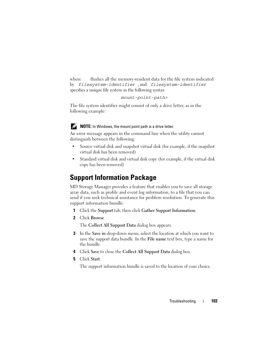 Support information package | Dell PowerVault MD3000 User Manual | Page 103 / 114
