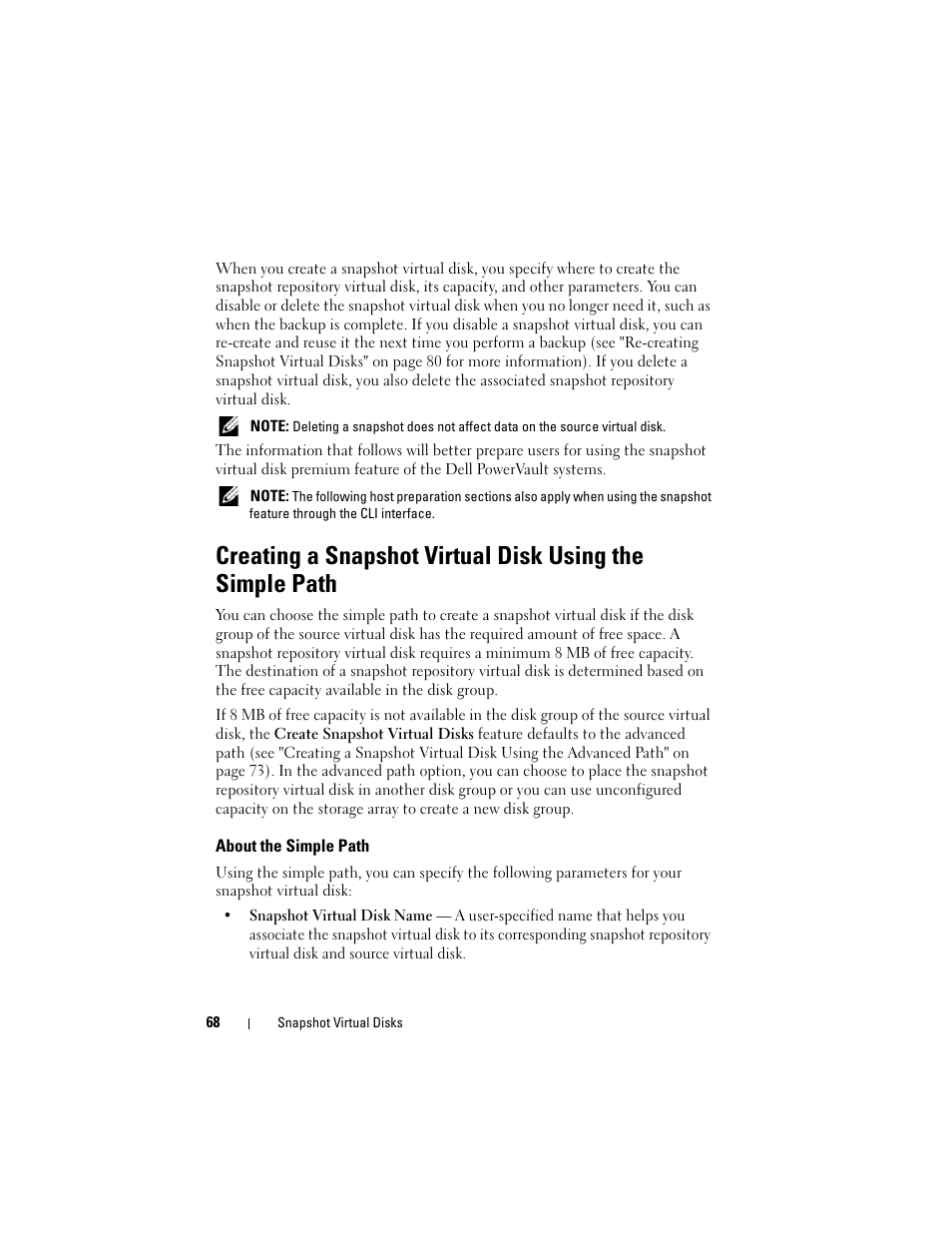 About the simple path | Dell PowerVault MD3000 User Manual | Page 68 / 114