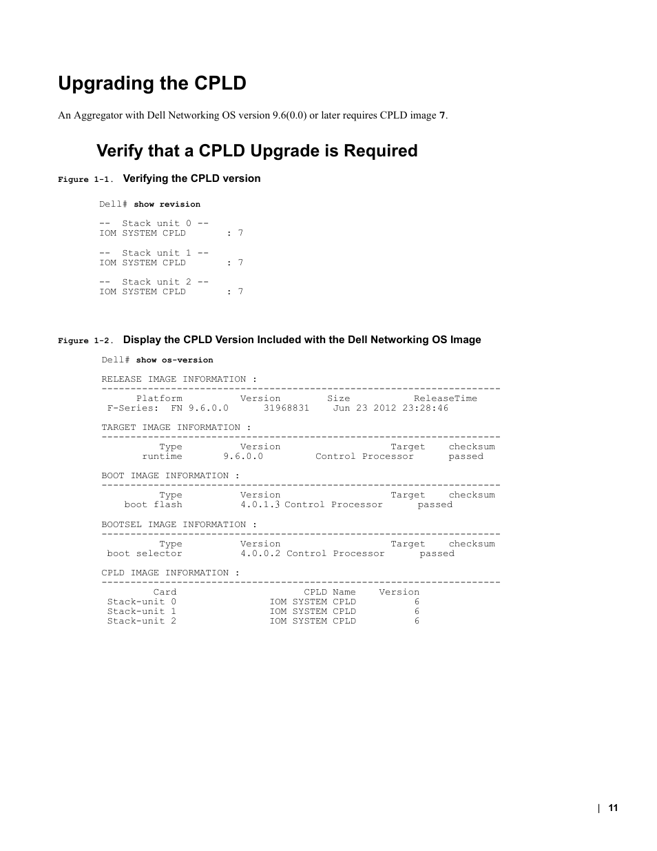 Upgrading the cpld, Verify that a cpld upgrade is required | Dell PowerEdge FX2/FX2s User Manual | Page 11 / 15