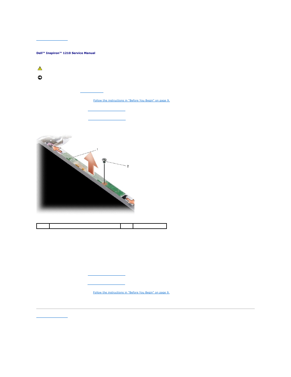 Replacing the inverter board | Dell Inspiron Mini 12 (1210, Late 2008) User Manual | Page 21 / 38