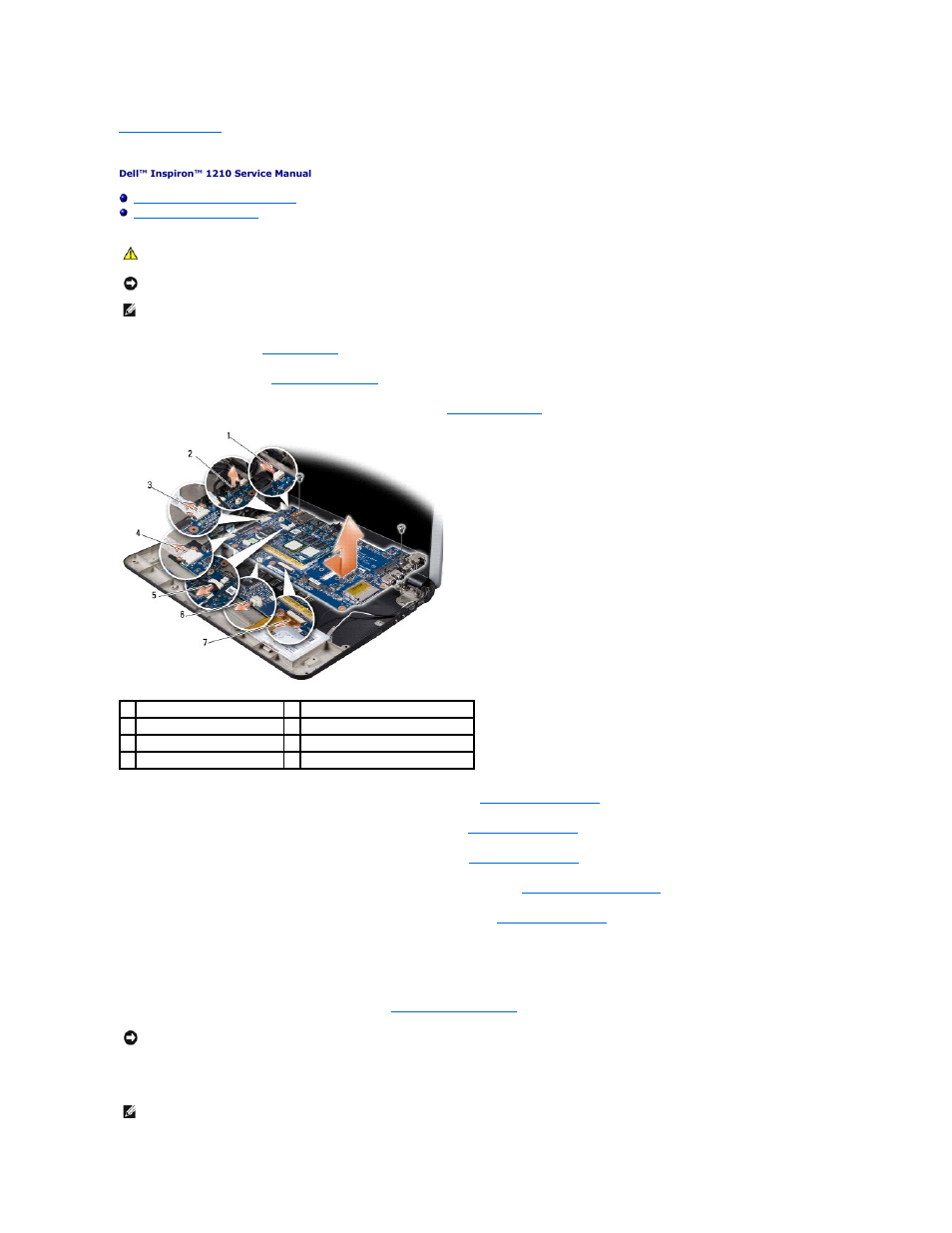 Replacing the system board | Dell Inspiron Mini 12 (1210, Late 2008) User Manual | Page 35 / 38