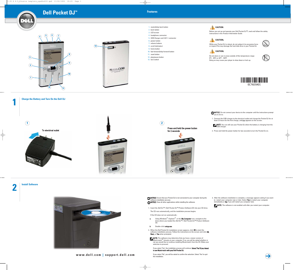 Dell Pocket DJ User Manual | 2 pages