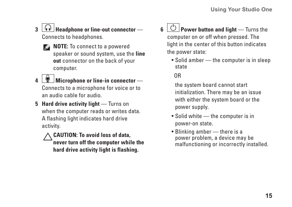 Dell Studio One 19 (1909, Early 2009) User Manual | Page 17 / 62