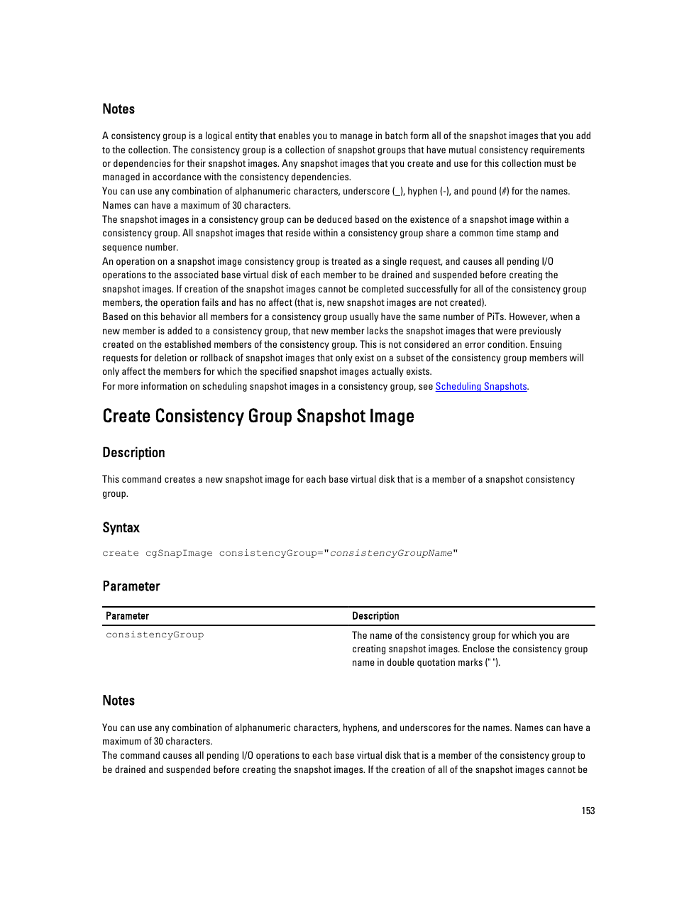 Create consistency group snapshot image | Dell PowerVault MD3260i User Manual | Page 153 / 388