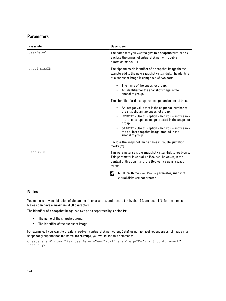 Parameters | Dell PowerVault MD3260i User Manual | Page 174 / 388