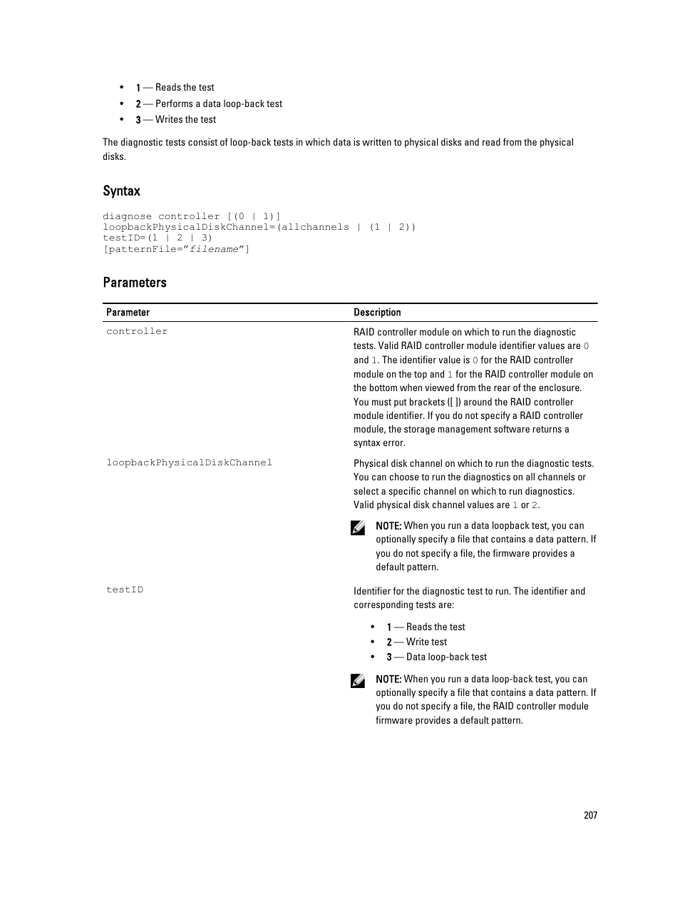 Syntax, Parameters | Dell PowerVault MD3260i User Manual | Page 207 / 388