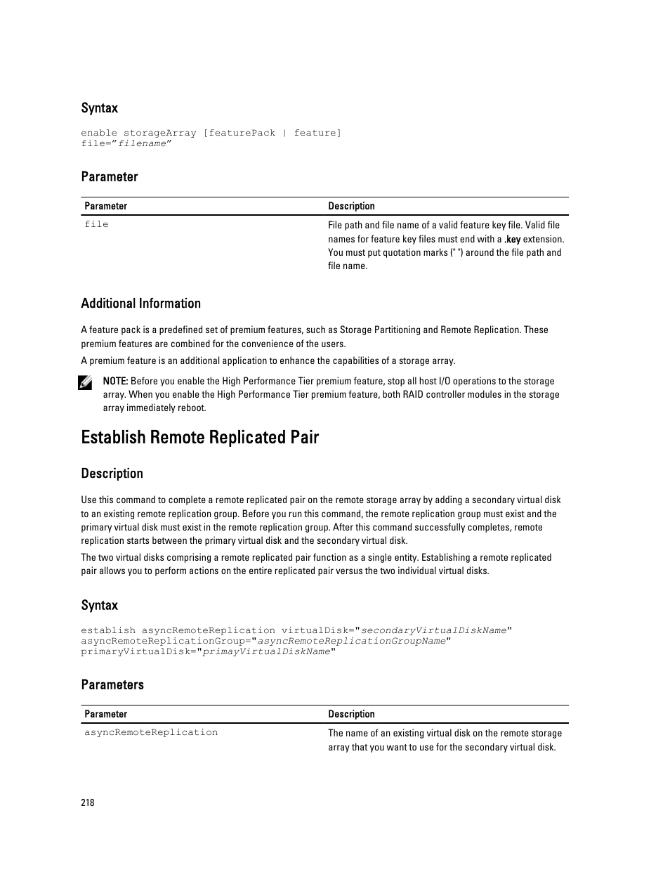 Establish remote replicated pair | Dell PowerVault MD3260i User Manual | Page 218 / 388