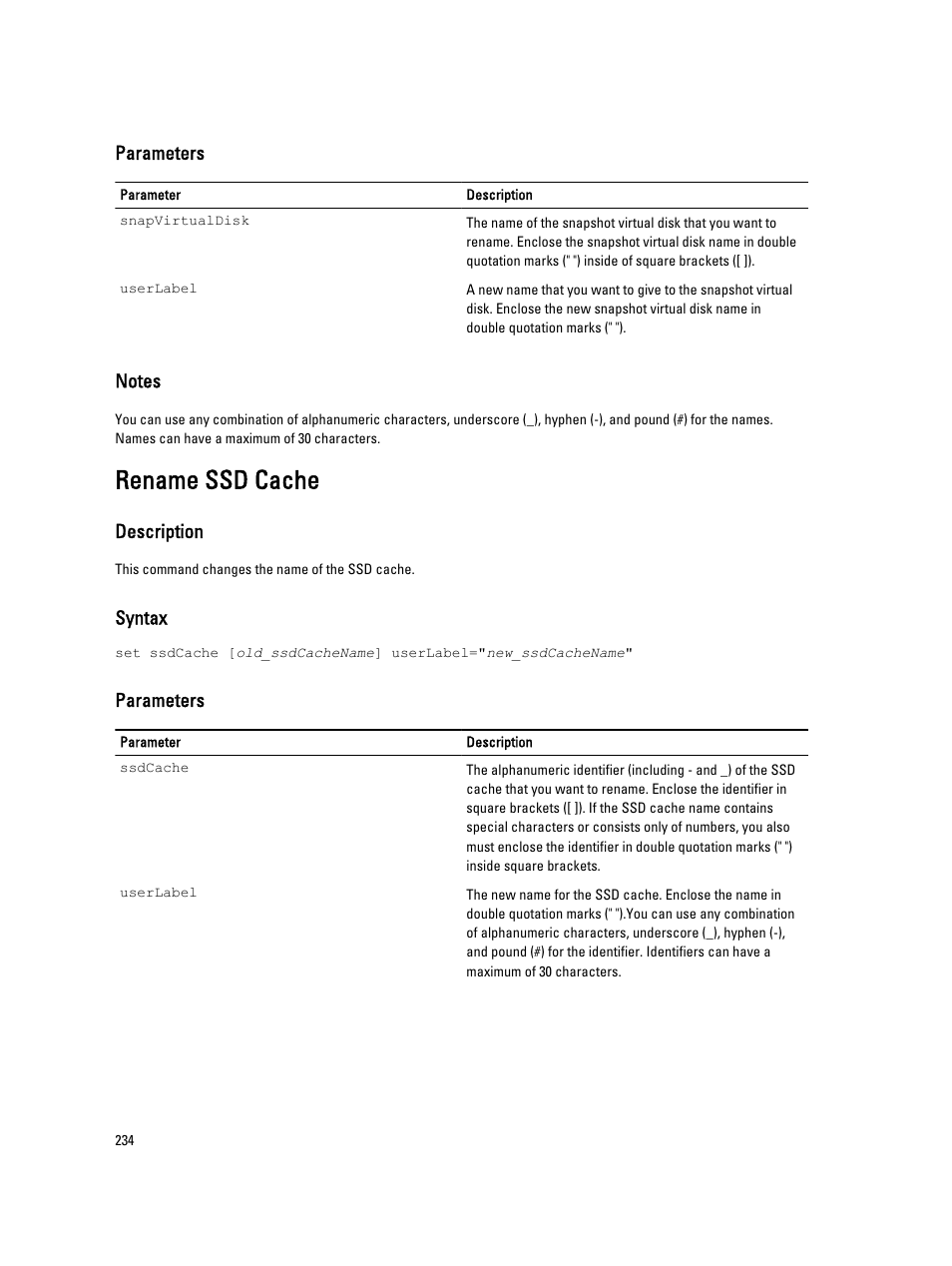 Rename ssd cache | Dell PowerVault MD3260i User Manual | Page 234 / 388