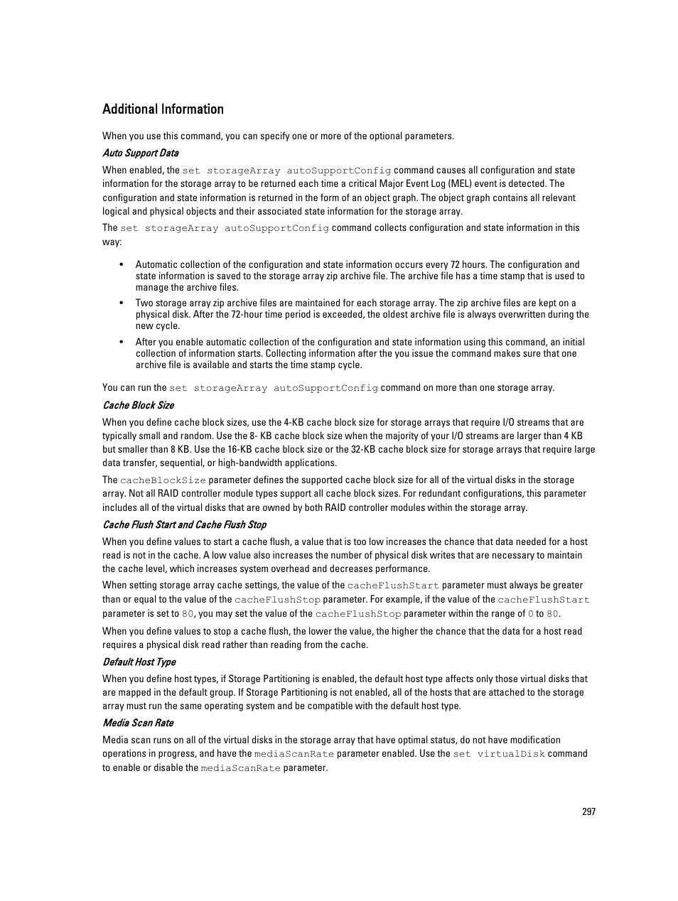 Additional information | Dell PowerVault MD3260i User Manual | Page 297 / 388