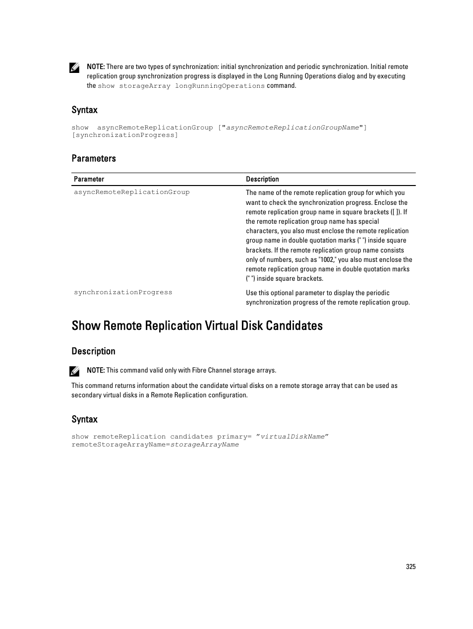 Show remote replication virtual disk candidates | Dell PowerVault MD3260i User Manual | Page 325 / 388