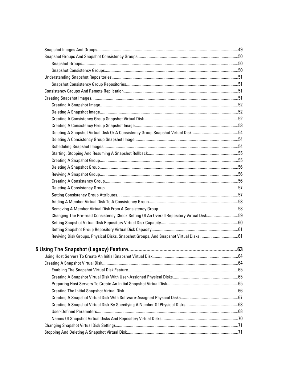 5 using the snapshot (legacy) feature | Dell PowerVault MD3260i User Manual | Page 4 / 388