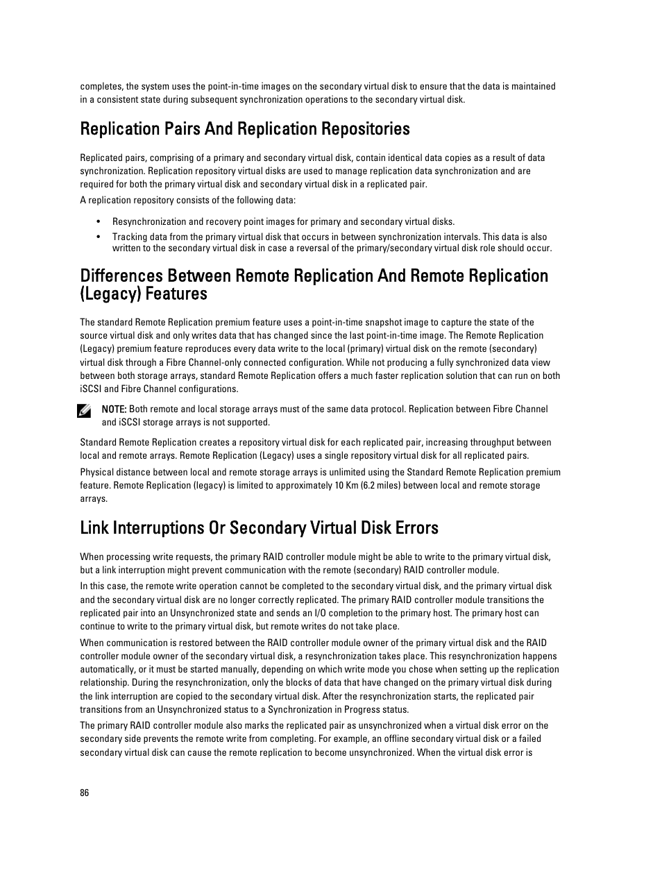 Replication pairs and replication repositories | Dell PowerVault MD3260i User Manual | Page 86 / 388