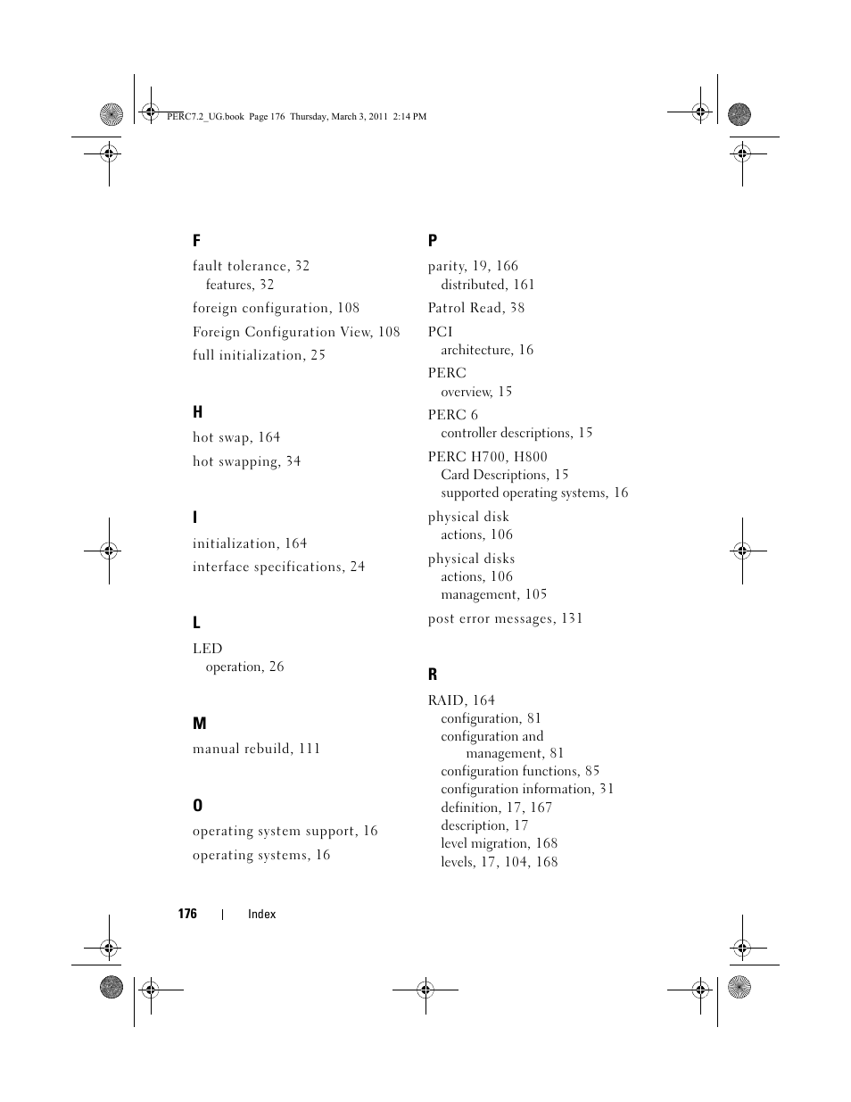 Dell PowerEdge RAID Controller H700 User Manual | Page 176 / 178