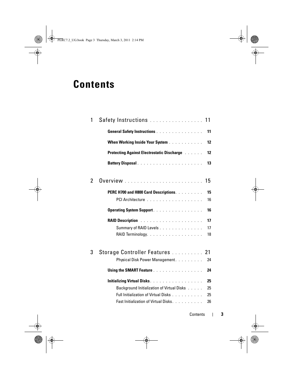 Dell PowerEdge RAID Controller H700 User Manual | Page 3 / 178