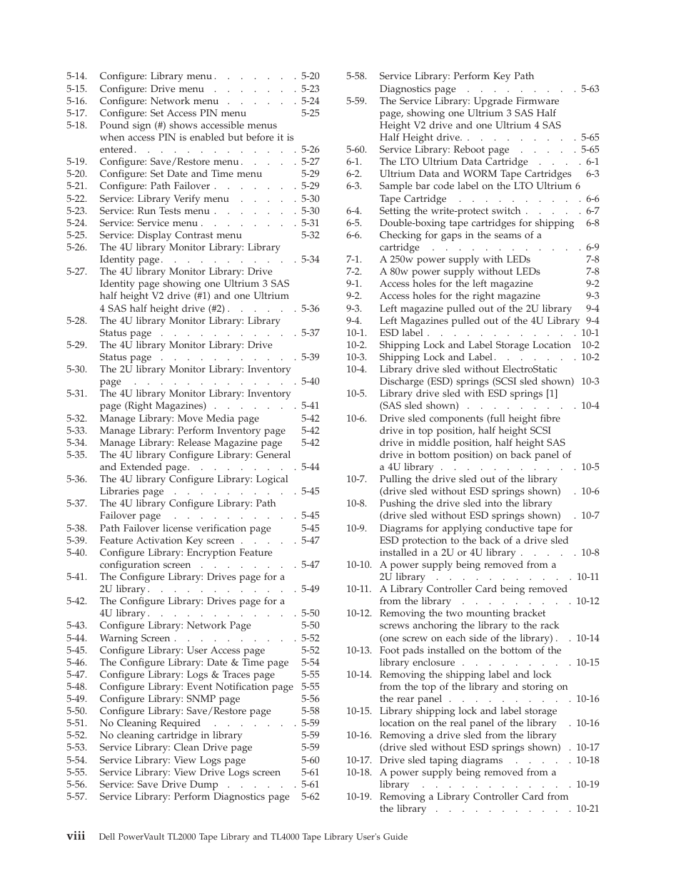 Viii | Dell PowerVault TL4000 User Manual | Page 10 / 306