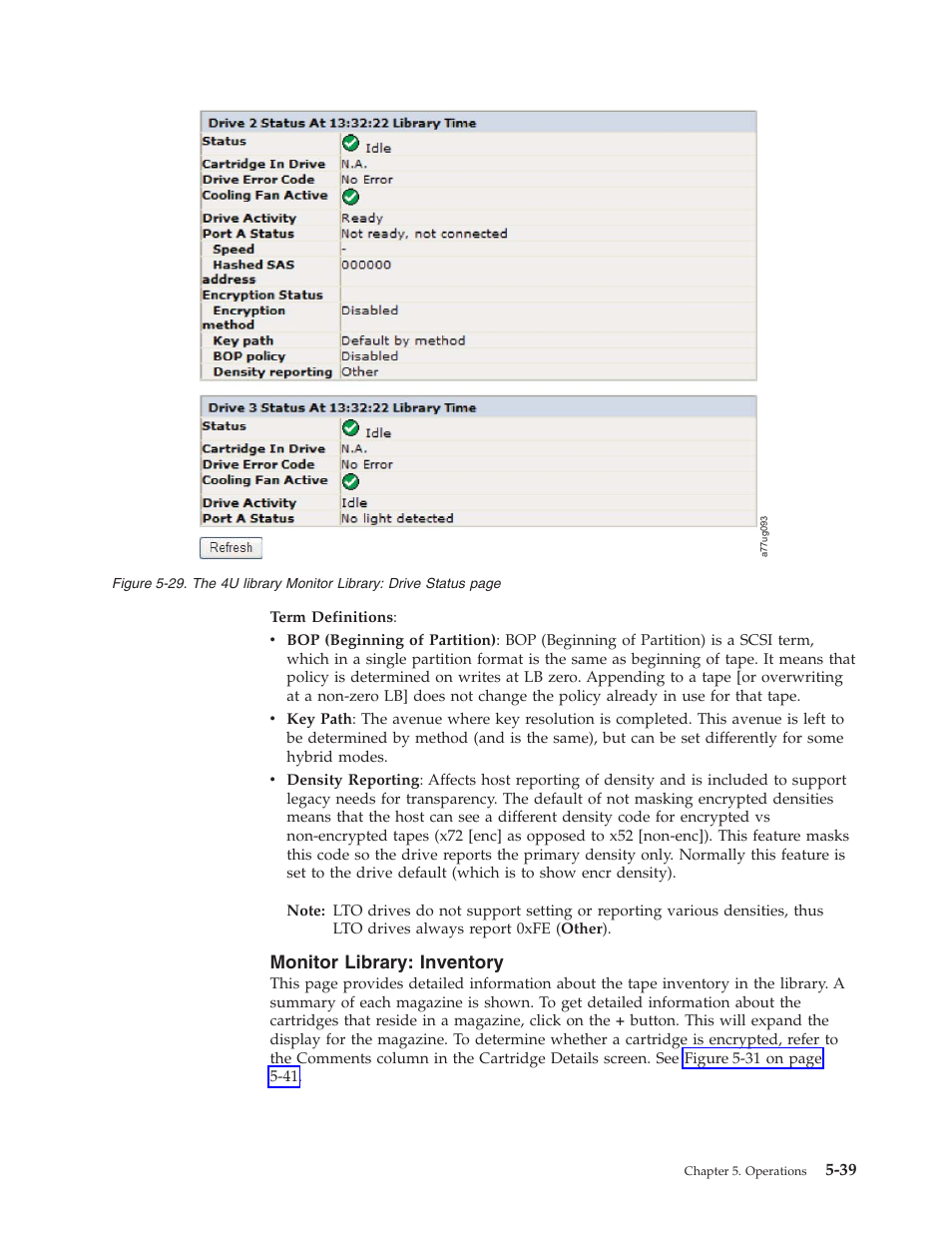 Monitor library: inventory | Dell PowerVault TL4000 User Manual | Page 137 / 306