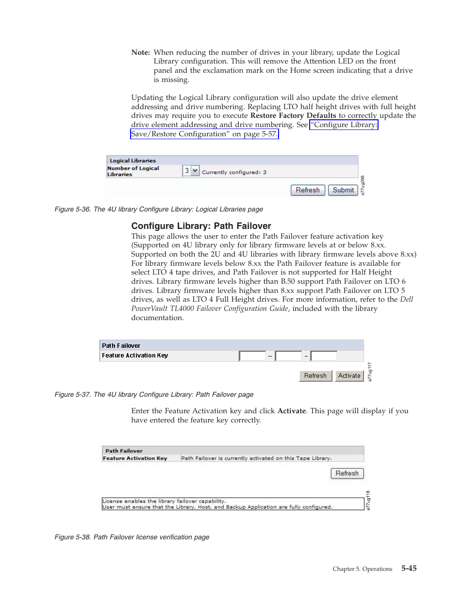 Configure library: path failover | Dell PowerVault TL4000 User Manual | Page 143 / 306