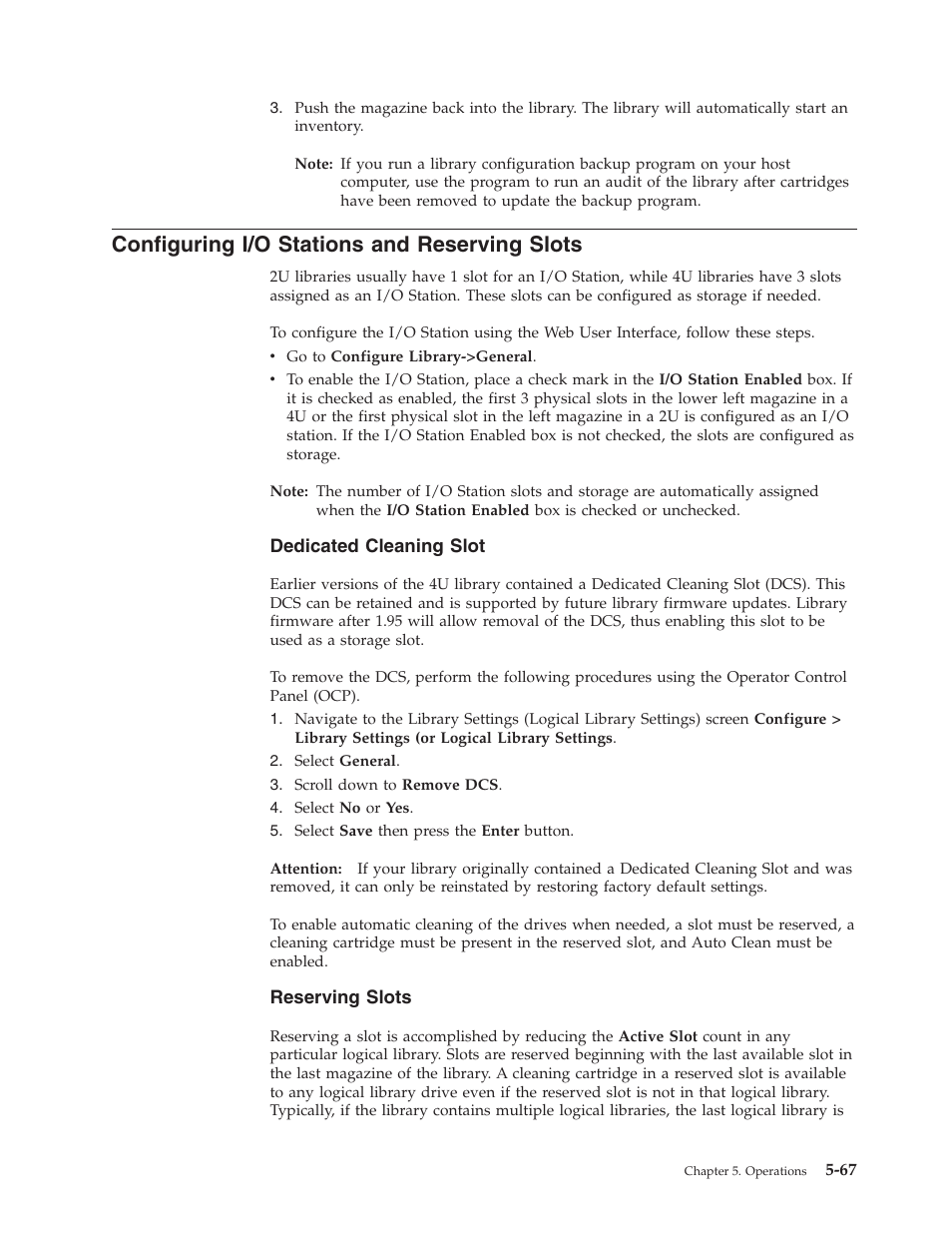 Configuring i/o stations and reserving slots | Dell PowerVault TL4000 User Manual | Page 165 / 306