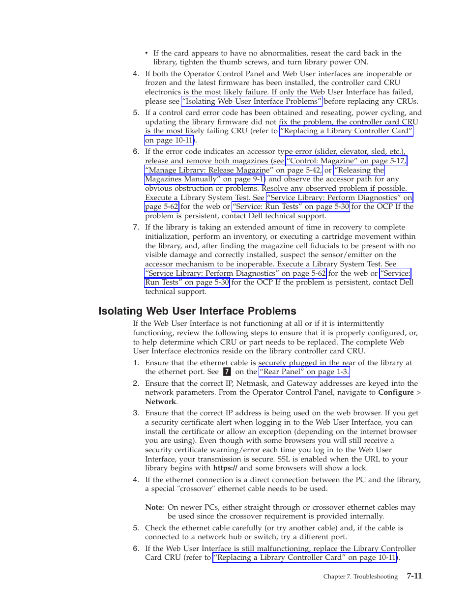 Isolating web user interface problems | Dell PowerVault TL4000 User Manual | Page 187 / 306