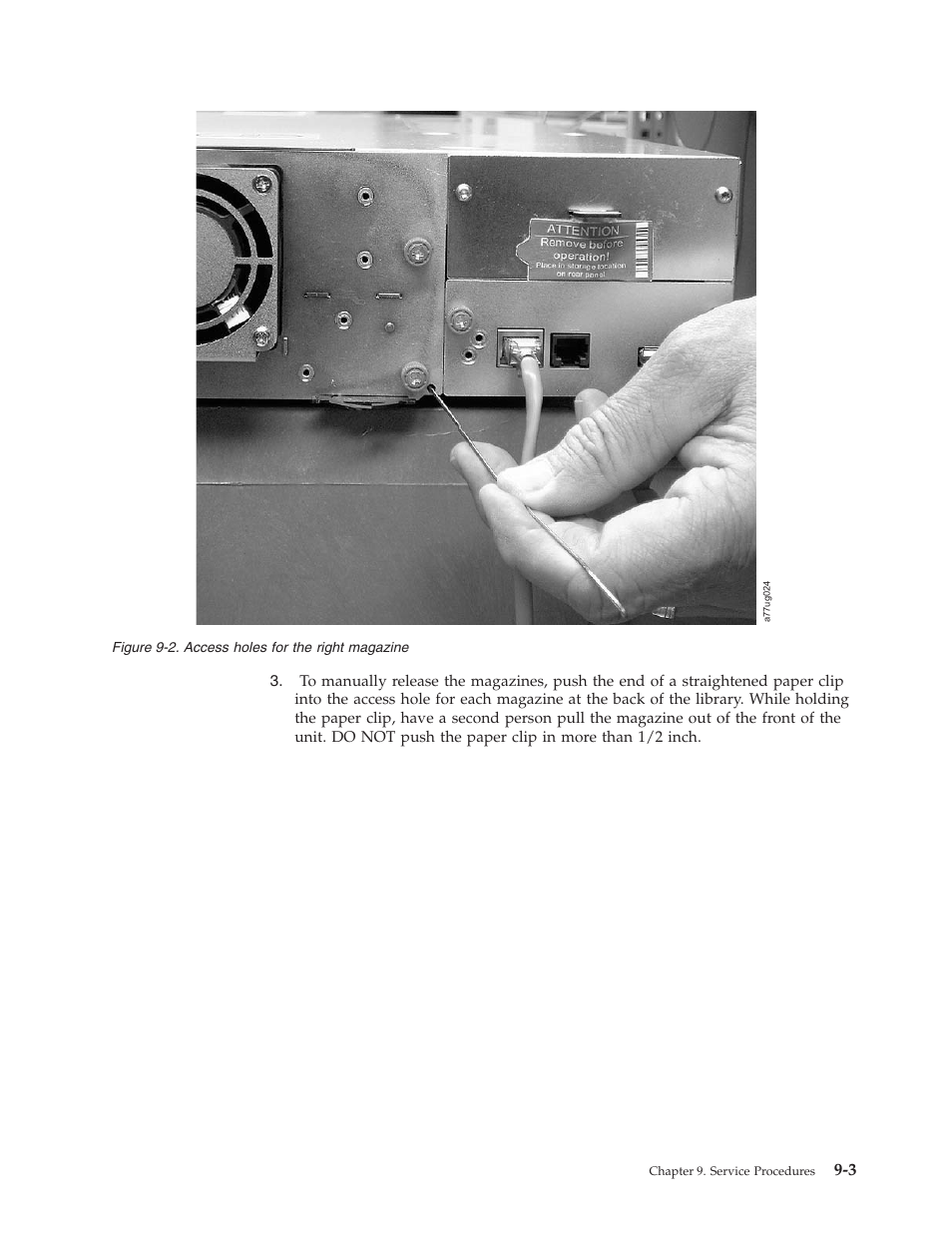 Access holes for the right magazine | Dell PowerVault TL4000 User Manual | Page 207 / 306