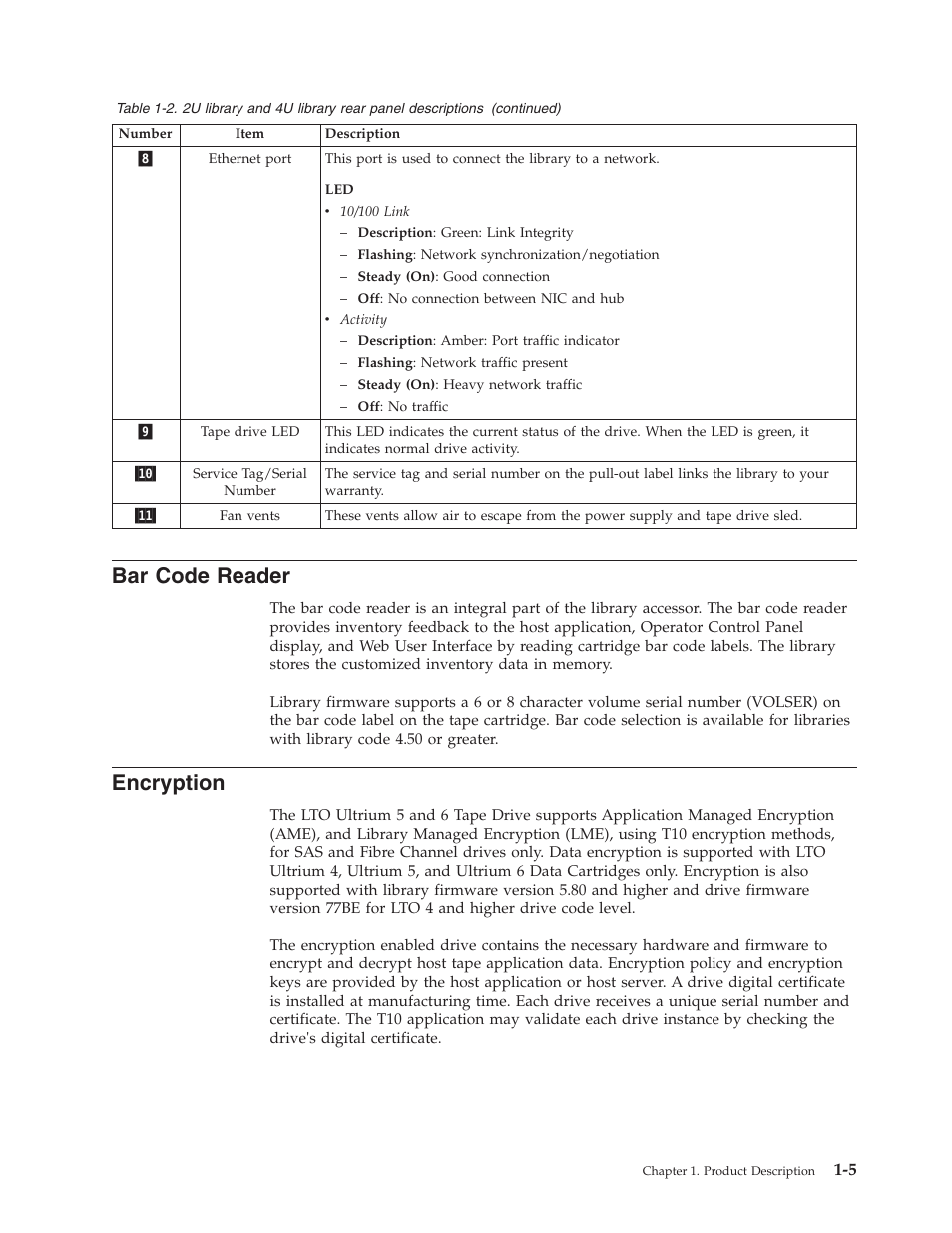 Bar code reader, Encryption | Dell PowerVault TL4000 User Manual | Page 25 / 306