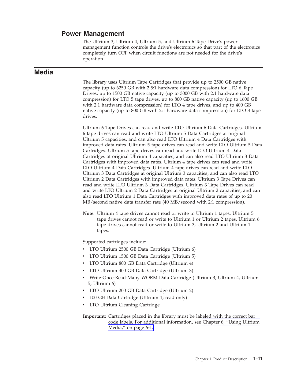 Power management, Media | Dell PowerVault TL4000 User Manual | Page 31 / 306