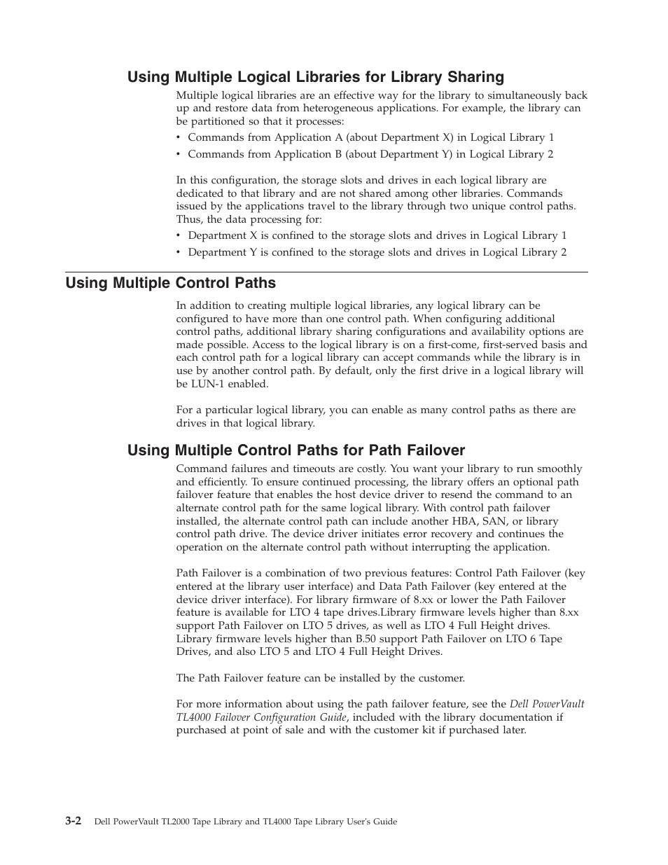 Using multiple control paths, Using multiple control paths for path failover | Dell PowerVault TL4000 User Manual | Page 44 / 306