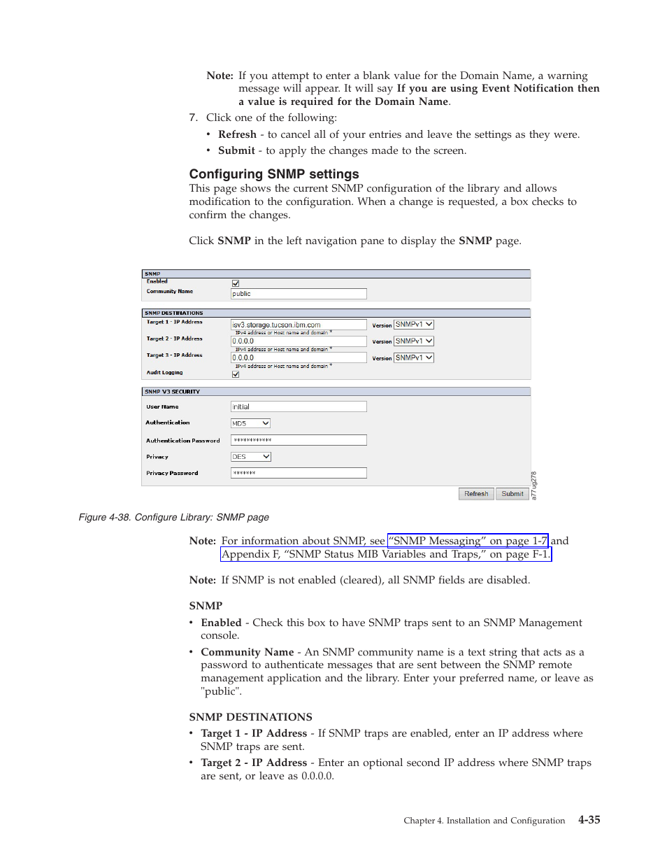 Configuring snmp settings | Dell PowerVault TL4000 User Manual | Page 89 / 306
