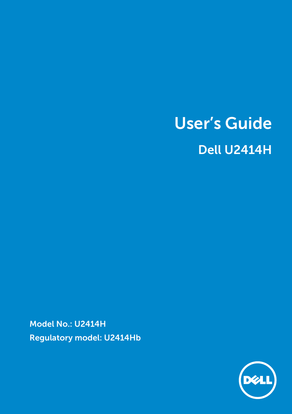 Dell U2414H Monitor User Manual | 63 pages