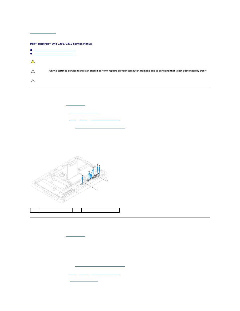 Audio video board, Removing the audio video (av) board, Replacing the audio video (av) board | Dell Inspiron One 2310 (Late 2010) User Manual | Page 2 / 90