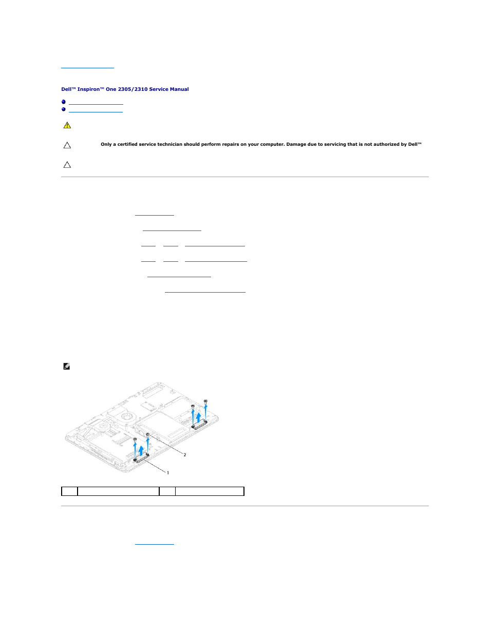 Speakers, Removing the speakers, Replacing the speakers | Dell Inspiron One 2310 (Late 2010) User Manual | Page 65 / 90