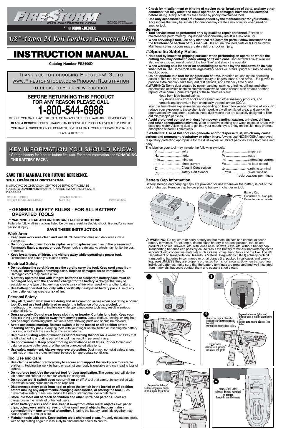 Black & Decker FS2400D User Manual | 7 pages