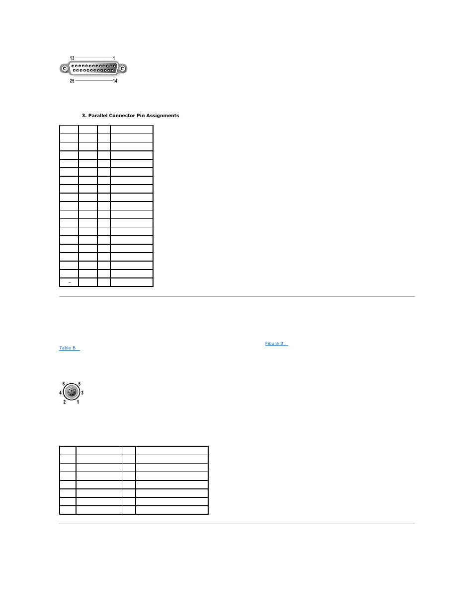 Ps/2-compatible keyboard and mouse connectors, Video connector, Table b | Defines the pin assignments for the connector | Dell PowerEdge 700 User Manual | Page 8 / 94