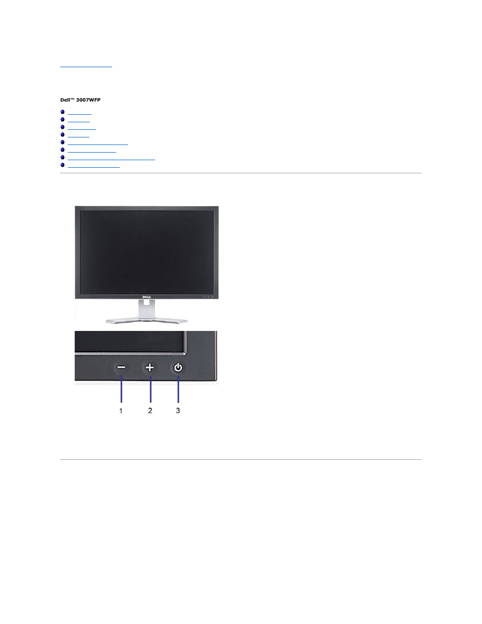 About your monitor, Front view, Back view | Dell 3007WFP-HC Monitor User Manual | Page 2 / 25